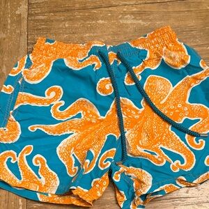 Vilebrequin Blue and Orange Octopus Swim Shorts